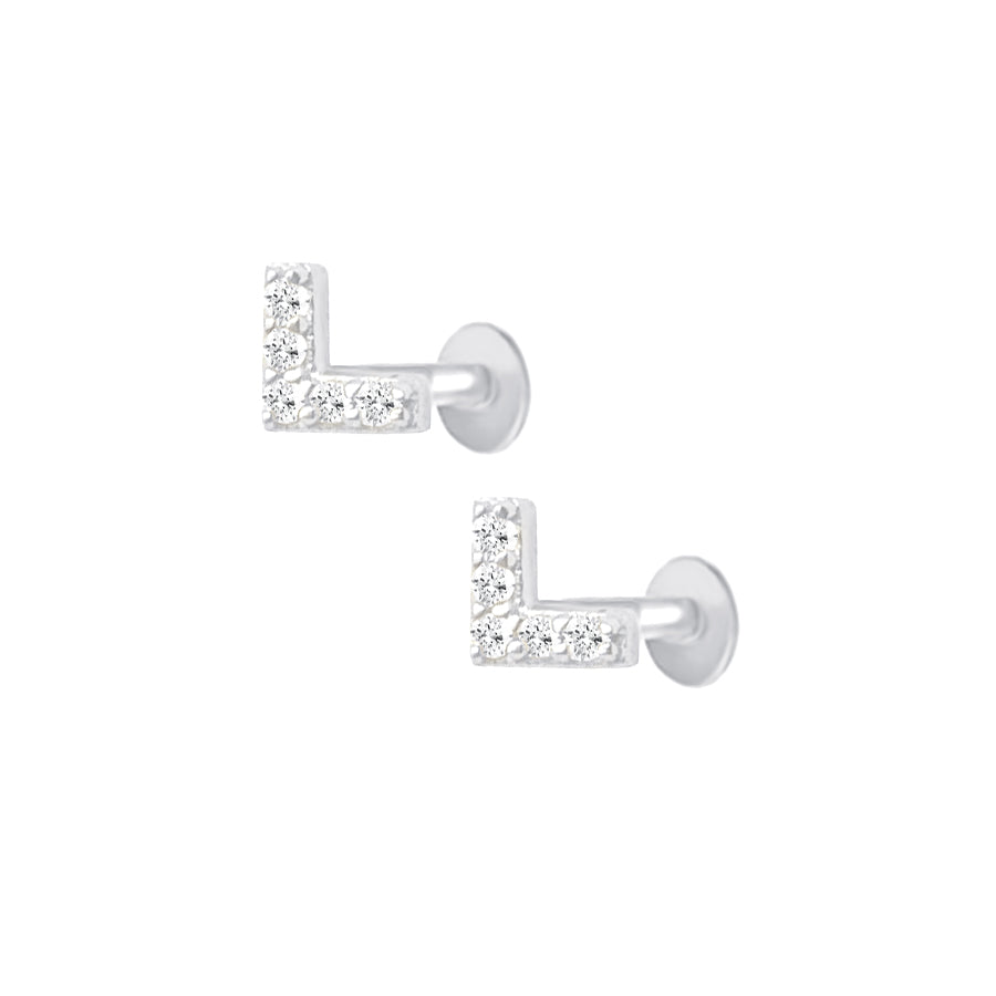 Trendolla Diamond V Shape Flat Back Cartilage Earrings