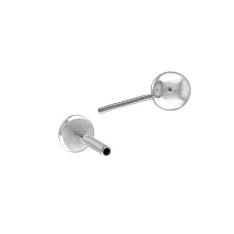 Trendolla Ball Single Flat Back Sleeper Earrings