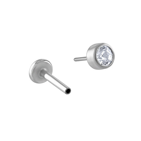 Trendolla Crystal Clear CZ Diamonds Sleepers Earrings