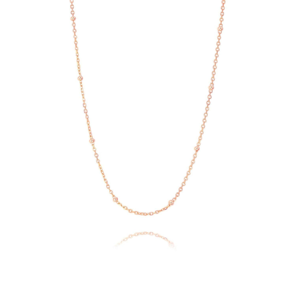 Chain Necklace 18ct Rose Gold Plated Vermeil on Sterling Silver of Trendolla - Trendolla Jewelry