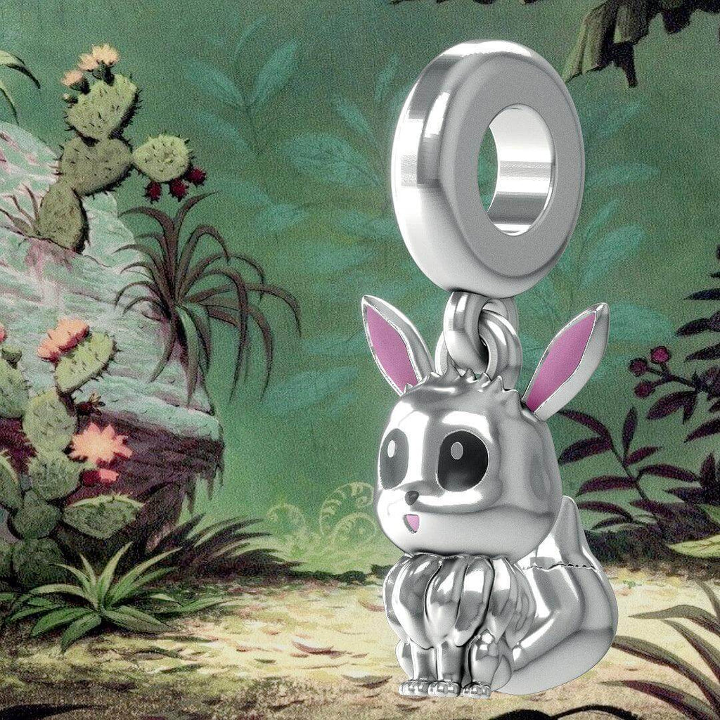 Eevee Pokemon Pandora Fit Charm Necklace, 925 Sterling Silver - Trendolla Jewelry