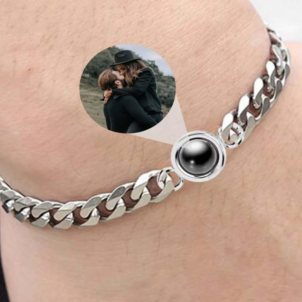 Custom Photo Projection Cuban Link Chain Felicity Bracelets