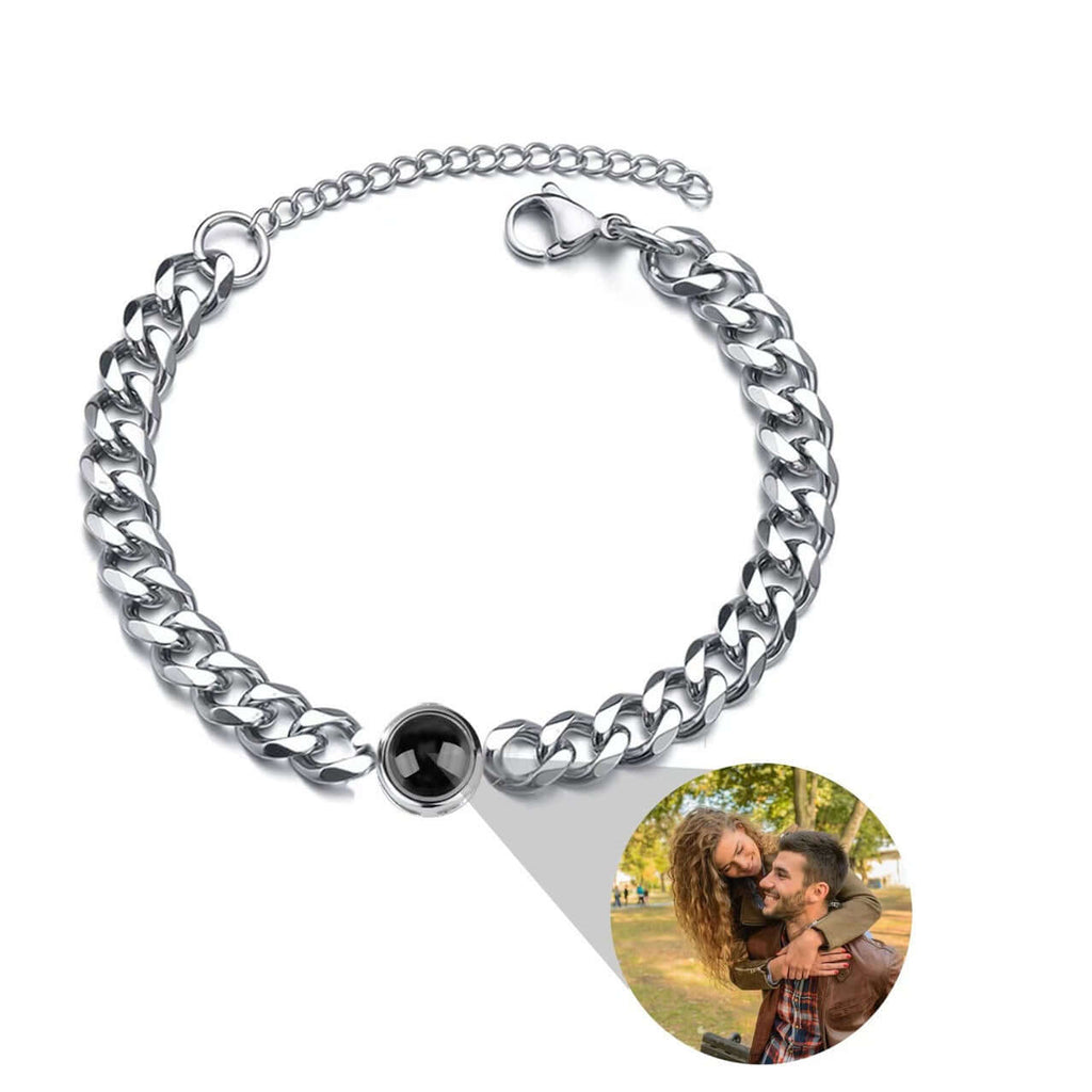 Custom Photo Projection Cuban Link Chain Felicity Bracelets