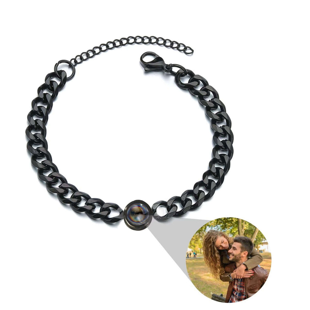 Custom Photo Projection Cuban Link Chain Felicity Bracelets