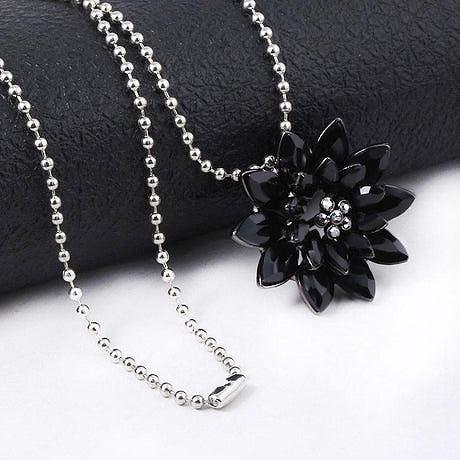 Trendolla Black Dahlia Necklace Spidergirl Crystal Pendant Women Gift Custume Accessory - Trendolla Jewelry