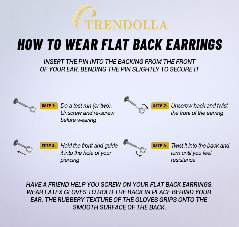 Trendolla Cross Ball Back Earrings Nap Earrings - Trendolla Jewelry