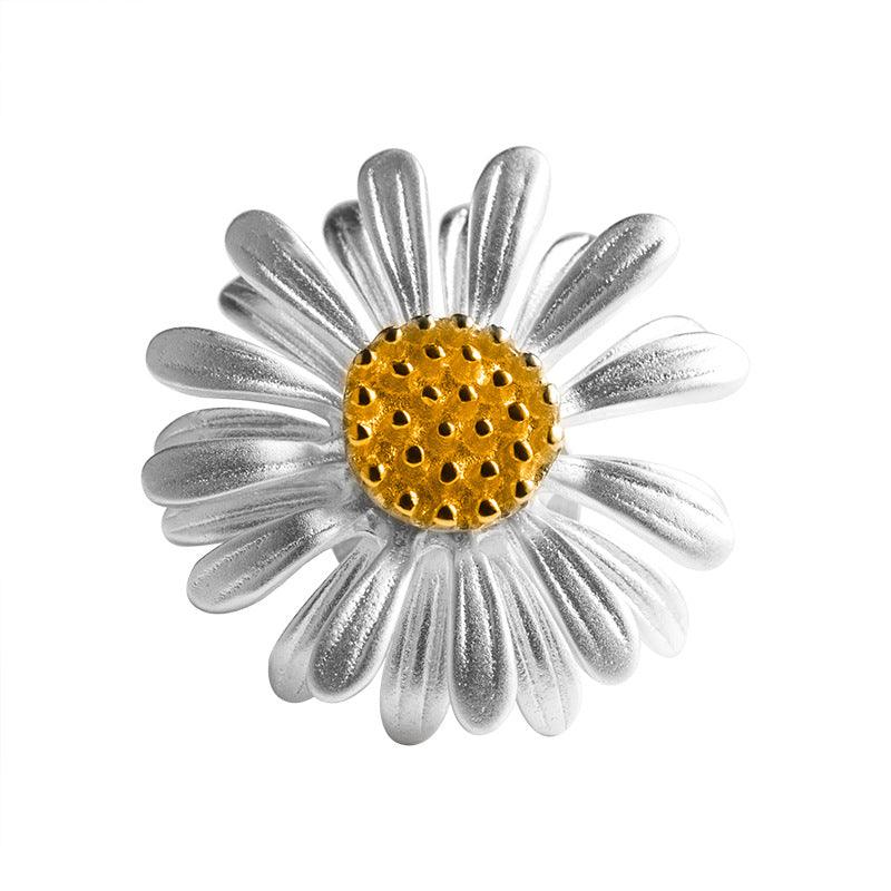 Trendolla Sterling Silver Chrysanthemum Pin Brooch - Trendolla Jewelry