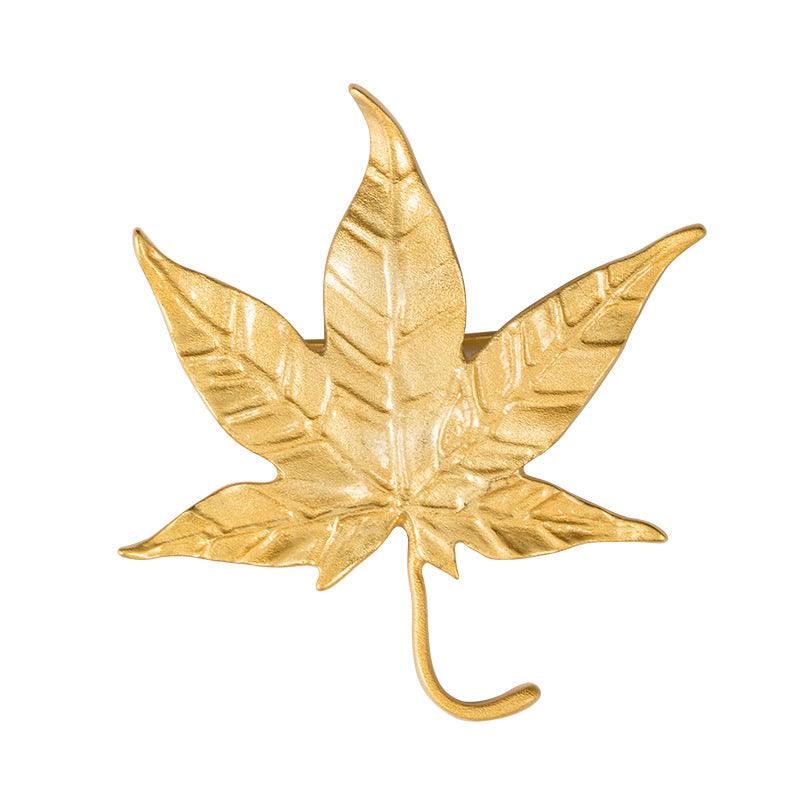 Trendolla Sterling Silver Maple Leaf Pin Brooch Autumn Brooch Pin - Trendolla Jewelry