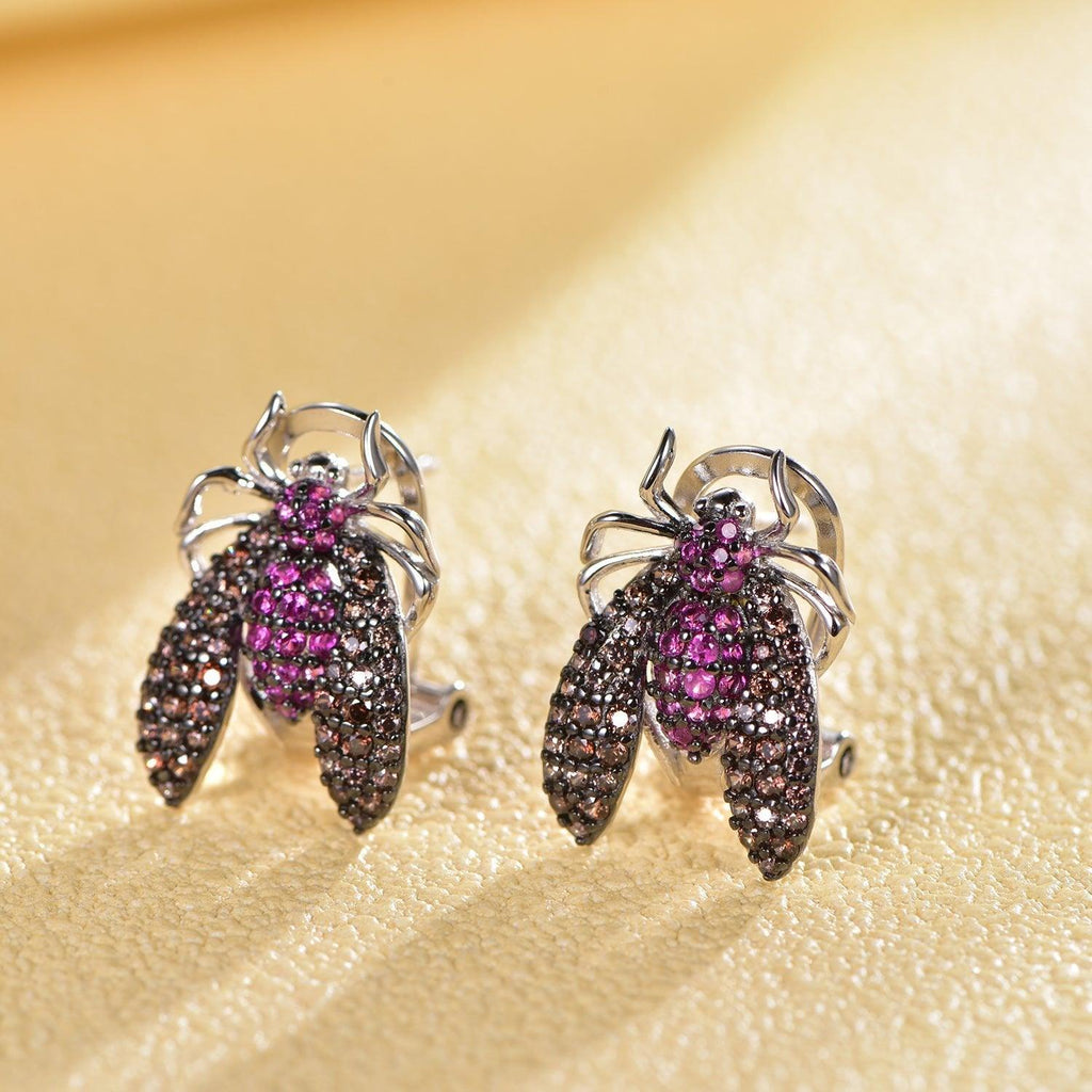 Trendolla Wasp Design Sterling Silver Earrings - Trendolla Jewelry